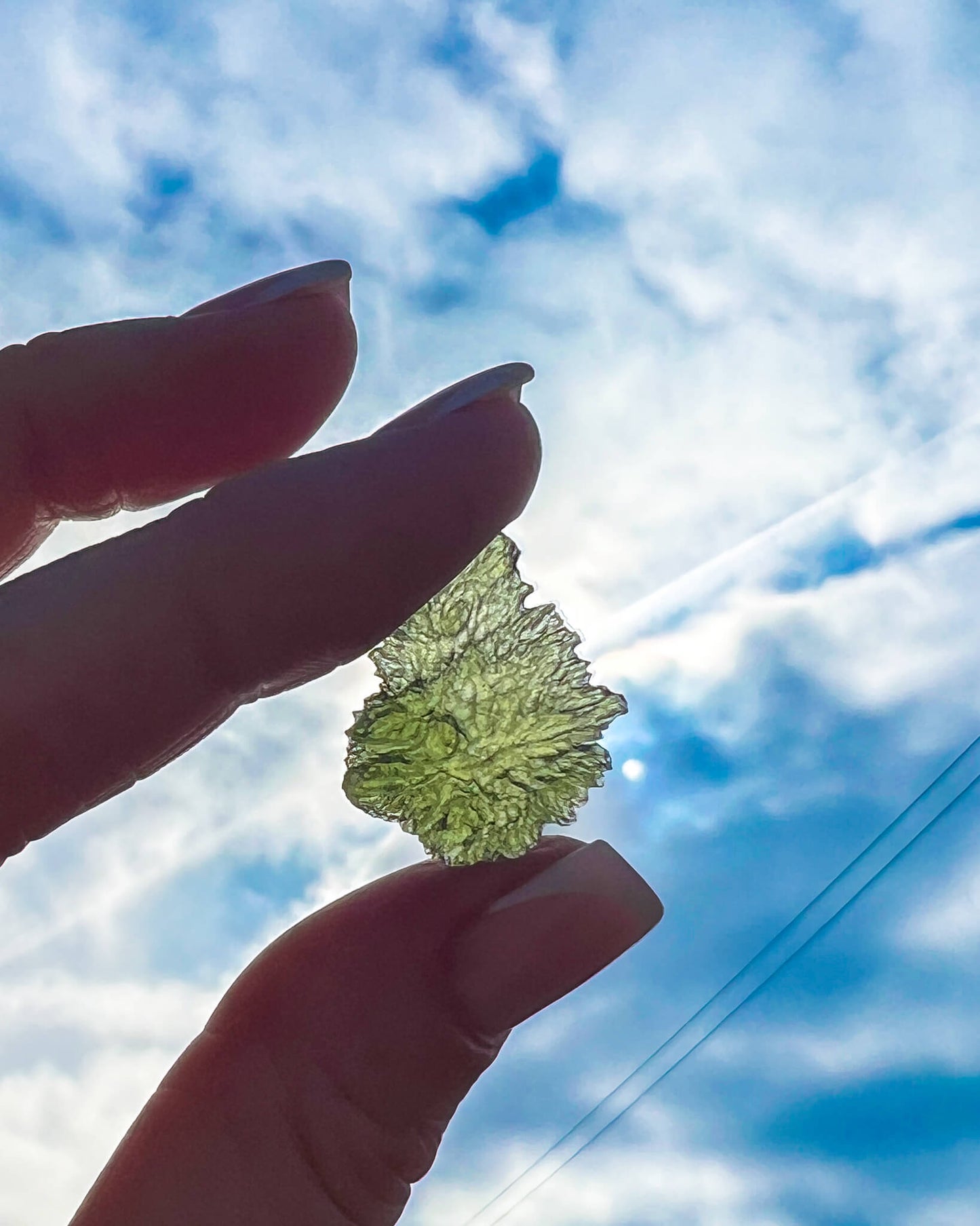 Natural Moldavite Crystal Tektite
