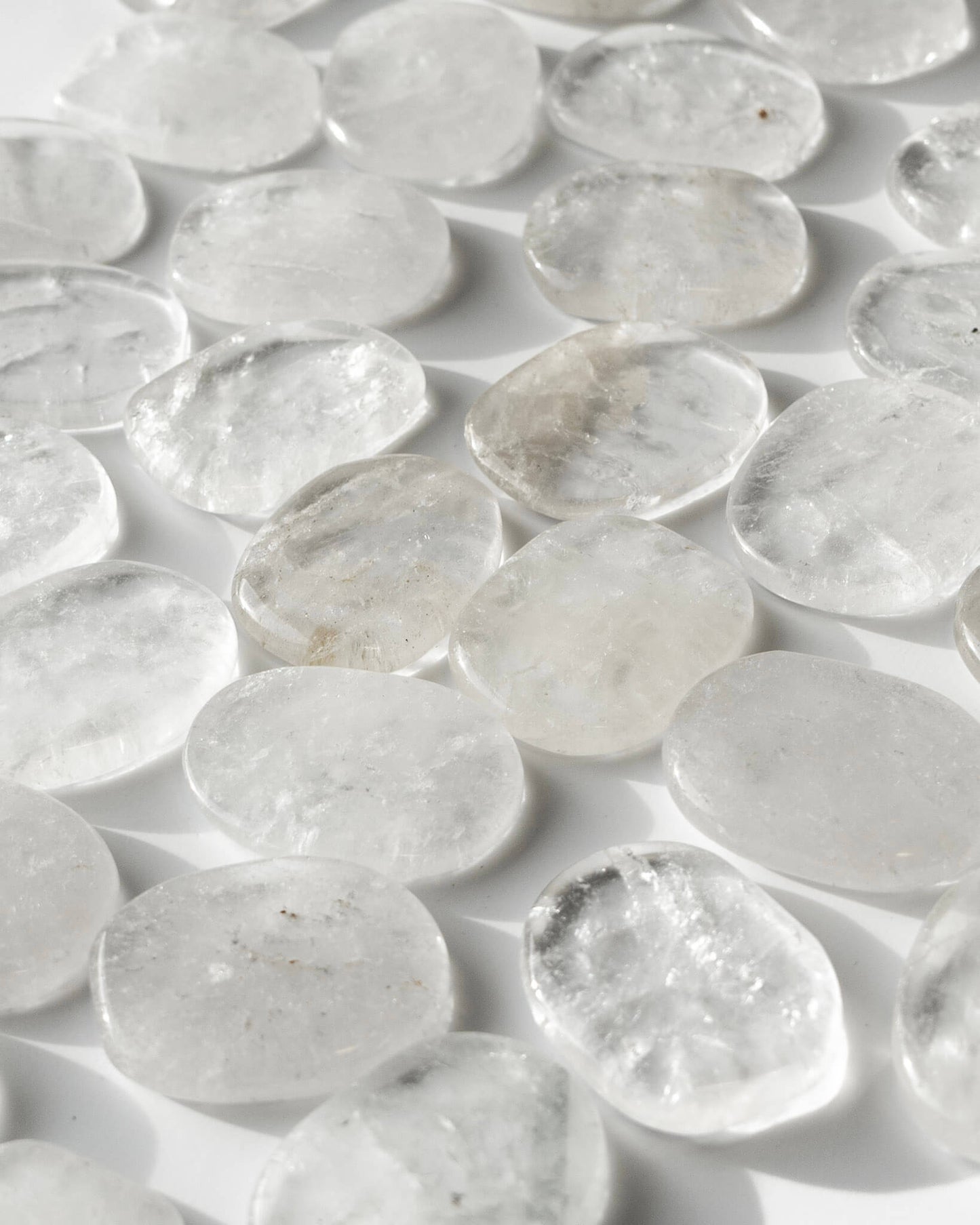 Clear Quartz Crystal Worry Stone