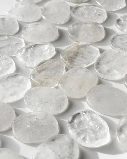 Clear Quartz Crystal Worry Stone