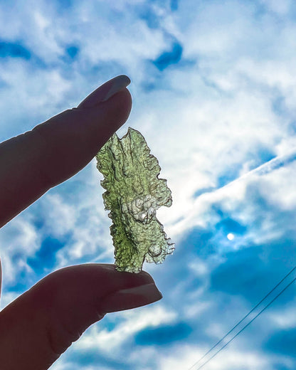 Natural Moldavite Crystal Tektite