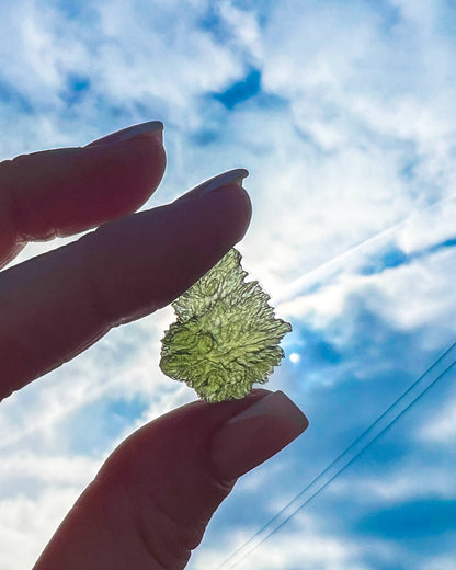 Natural Moldavite Crystal Tektite