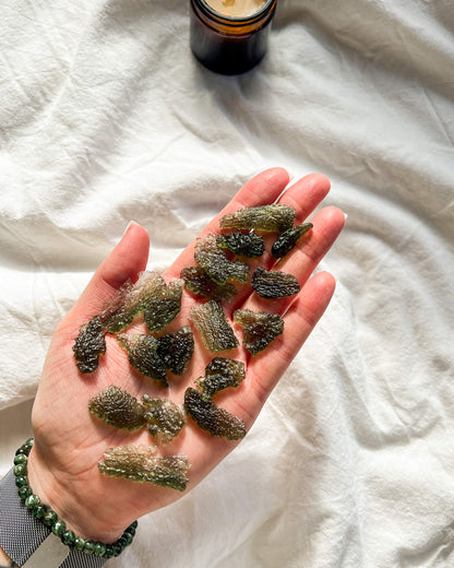 Natural Moldavite Crystal Tektite