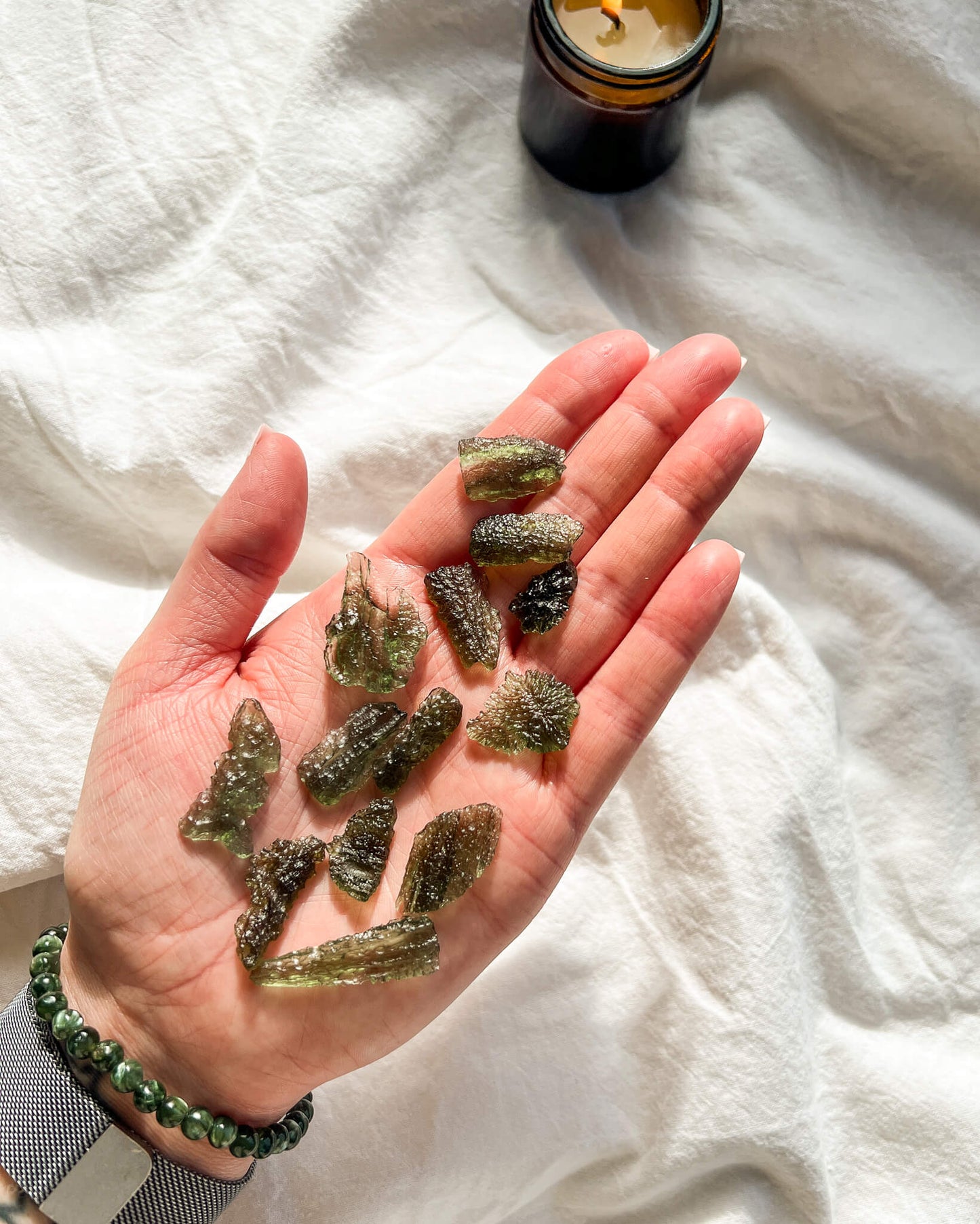Natural Moldavite Crystal Tektite