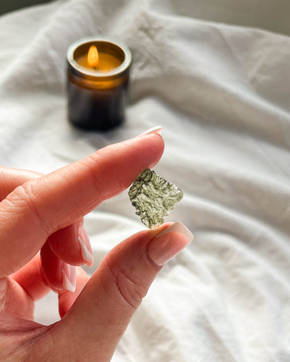 Natural Moldavite Crystal Tektite